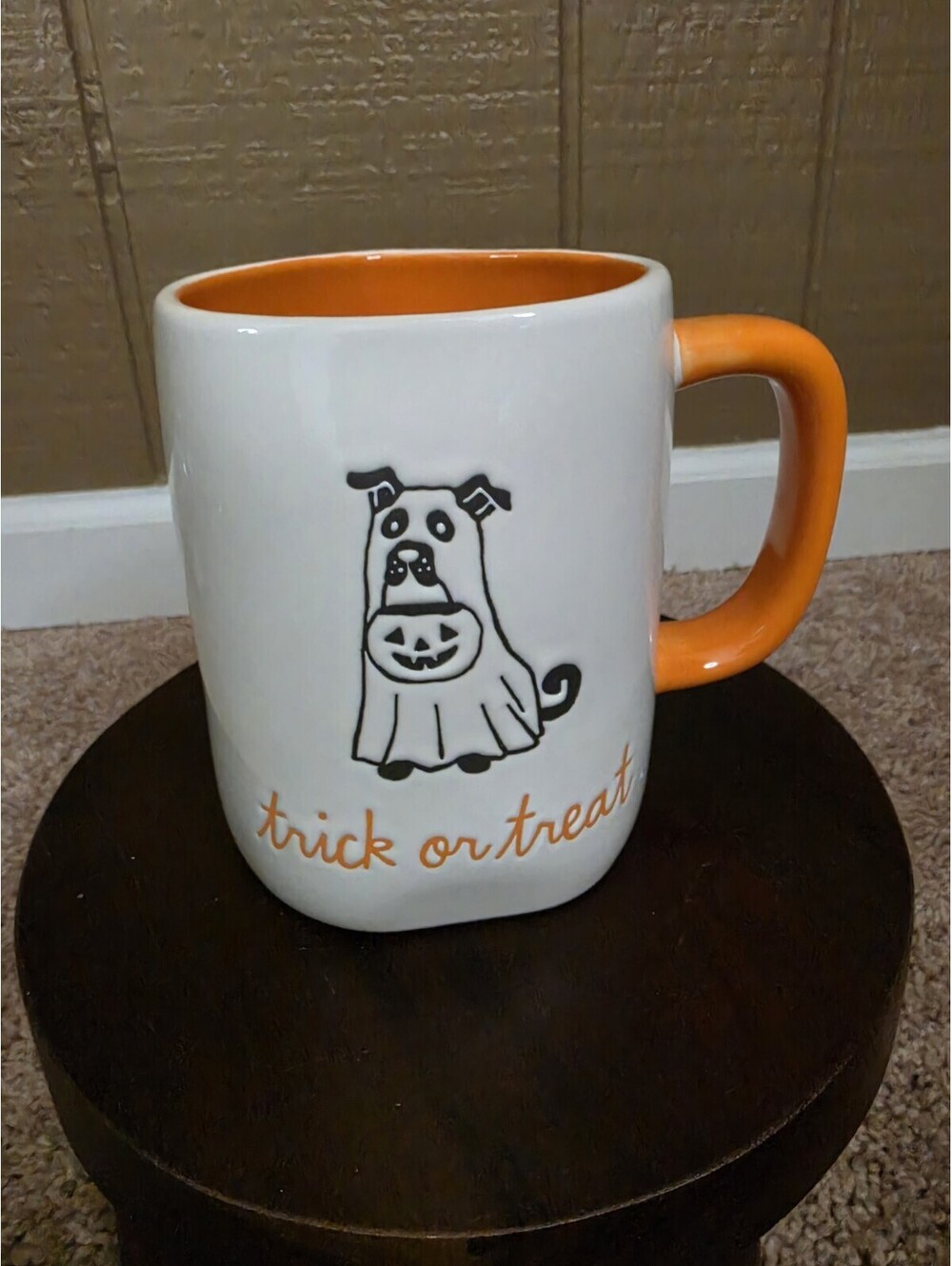 Trick Or Treat Mug ghost-costumed dog  [COPY]